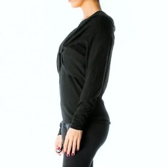 Ralph Lauren Black Label Cashmere Sweater Off the Shoulder Twisted Wide Neck - Picture 3 of 8